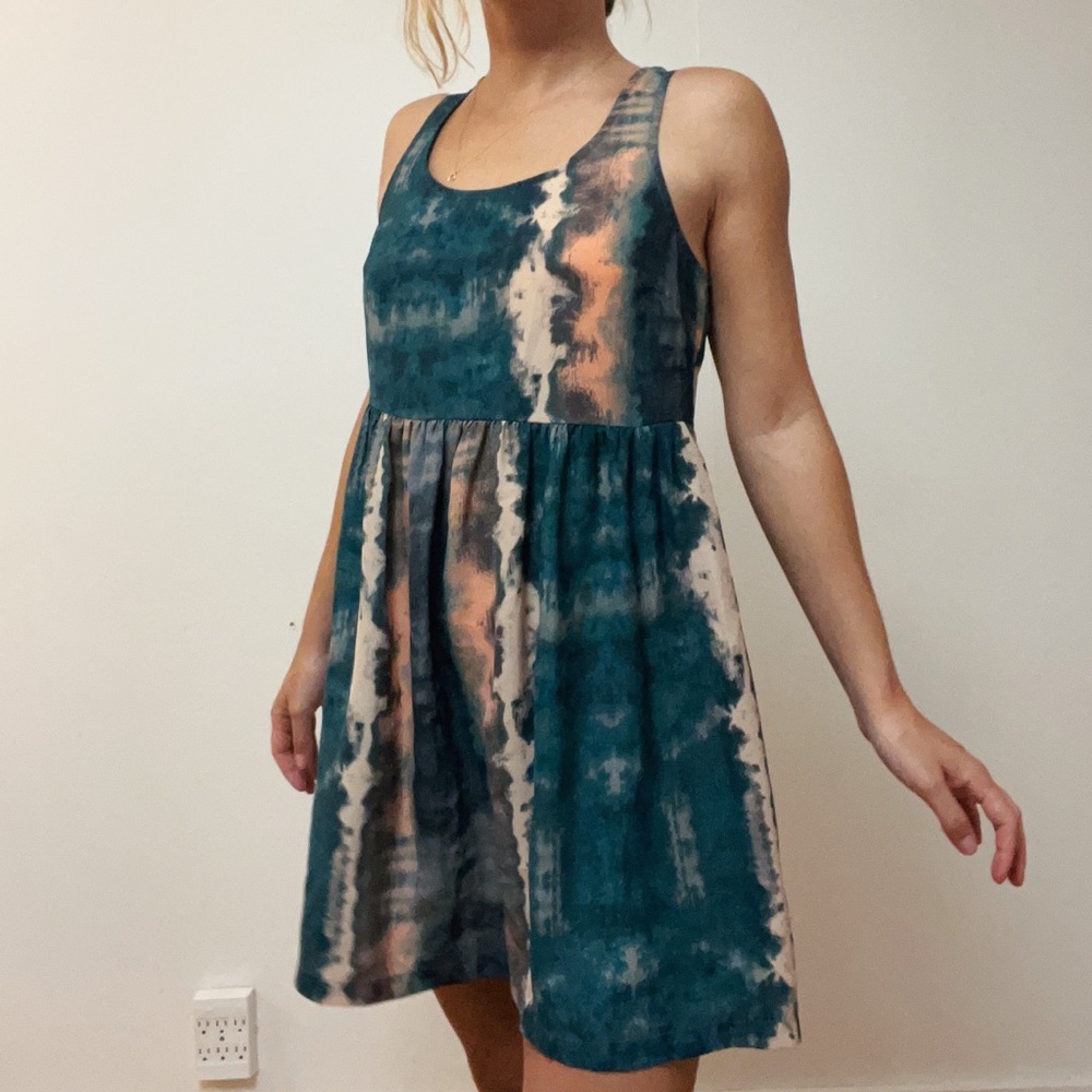 Tie dye style babydoll dress